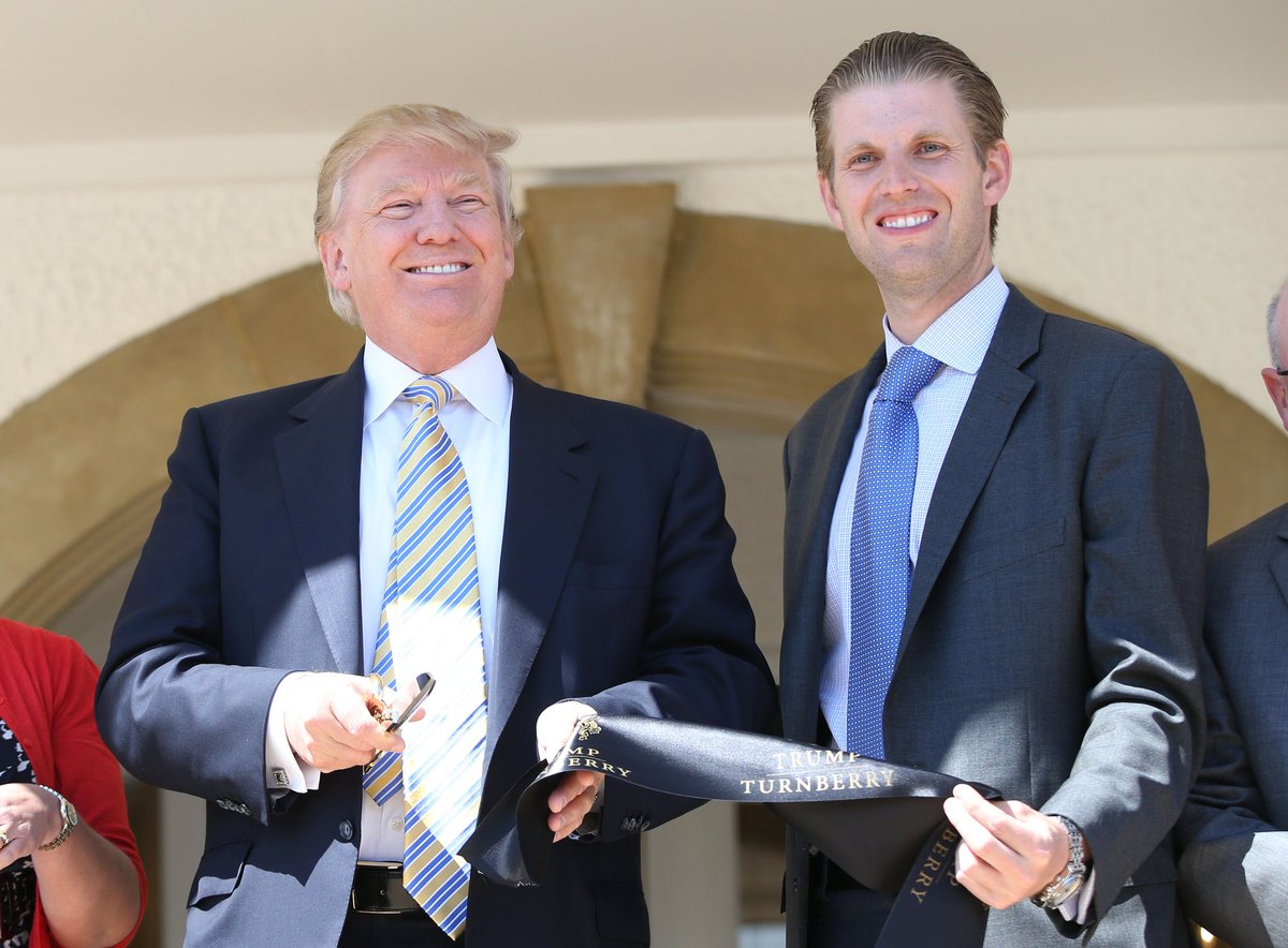 Who thinks Eric Trump is a great example of a son that doesn't embarrass his father, unlike Hunter Biden?🙋🏼‍♀️