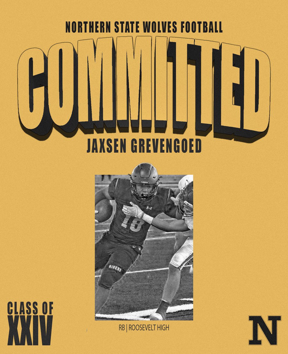 Excited to announce my commitment to Northern State! I want to thank my family, coaches, and friends for helping me throughout the process. Go wolves!!