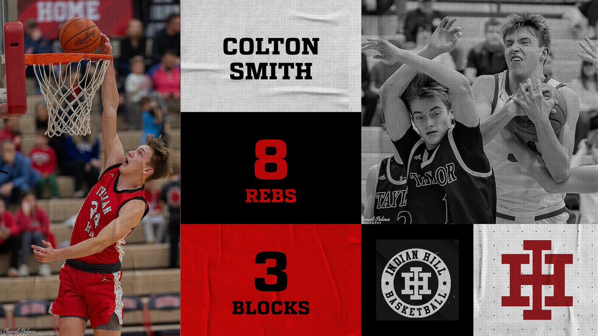 IH_sportsmedia's tweet photo. Congratulations to tonight‘s @ihsportsmedia @indianhillmbb players of the game CJ Hayden, and Colton Smith. The two big fellas battled hard on the glass tonight combining for 17 total boards in a @SIDCHLSports Win over Reading on Hall of Fame night‼️🏀 #IHPromise #Bebrave https://t.co/hkCsY1wemx