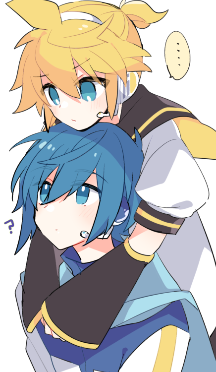 鏡音レン ,カイト(ボーカロイド) 「」|由杞のイラスト