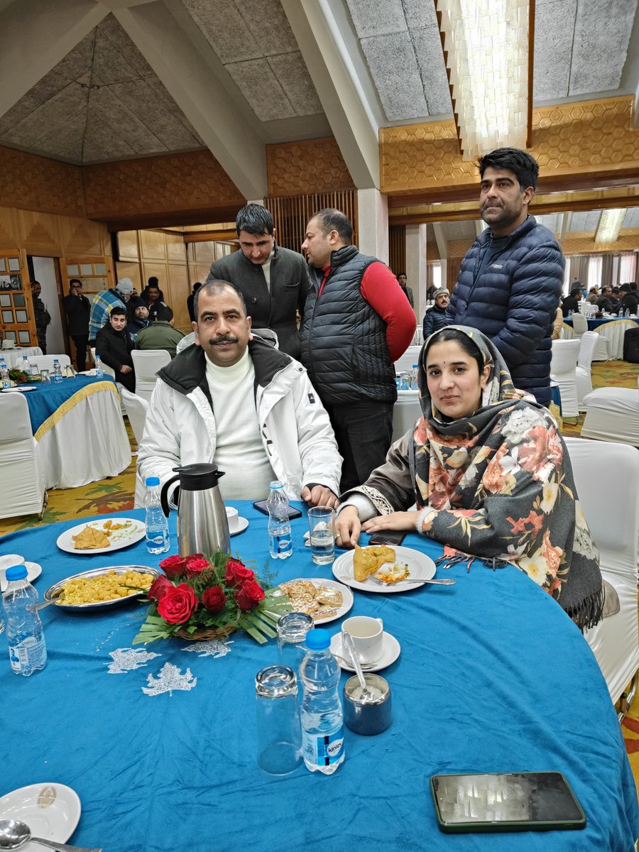 Attended the tea party in the presence of advisor Shri Rajeev Rai Bhatnagar at SKICC Srinagar