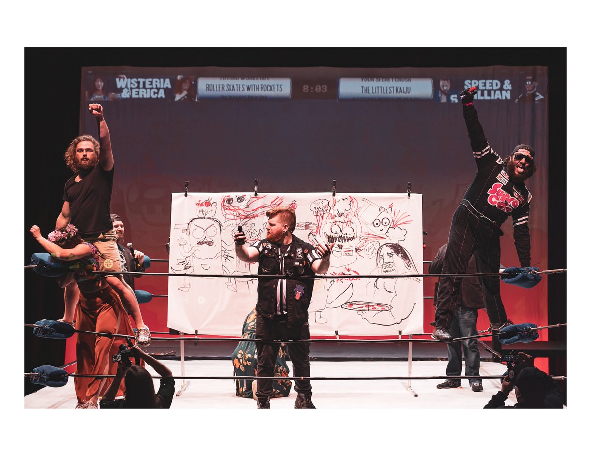 JayLeeAC's tweet photo. Few photos from @SuperArtFight /@FlyingVTheatre show tonight!! https://t.co/J95ubSDeoI