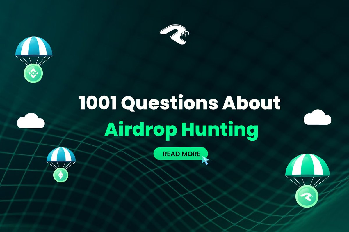 𝟭𝟬𝟬𝟭 𝗤𝘂𝗲𝘀𝘁𝗶𝗼𝗻𝘀 𝗮𝗯𝗼𝘂𝘁 𝗔𝗶𝗿𝗱𝗿𝗼𝗽 𝗛𝘂𝗻𝘁𝗶𝗻𝗴 🪂

1. What is #Airdrop?

Airdrop is a form of distributing tokens for free to users. Projects often use airdrops as a marketing strategy to promote the project, build a community, and increase engagement.

2.