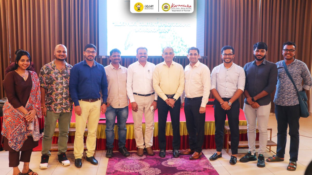 tourism_udupi's tweet photo. ON THE OCCASION OF ''NATIONAL TOURISM DAY'', UDUPI DISTRICT TOURISM-RELATED VLOGGERS MEET EVENT
''BLOG/VLOG, CONTENT & PHOTOGRAPHY WORKSHOP 2024''
📍Palace Garden Resort, Kapu, Udupi.
#bloggersmeet #udupi #udupitourism #karnataka #karnatakatourism https://t.co/3HPghSkg0A