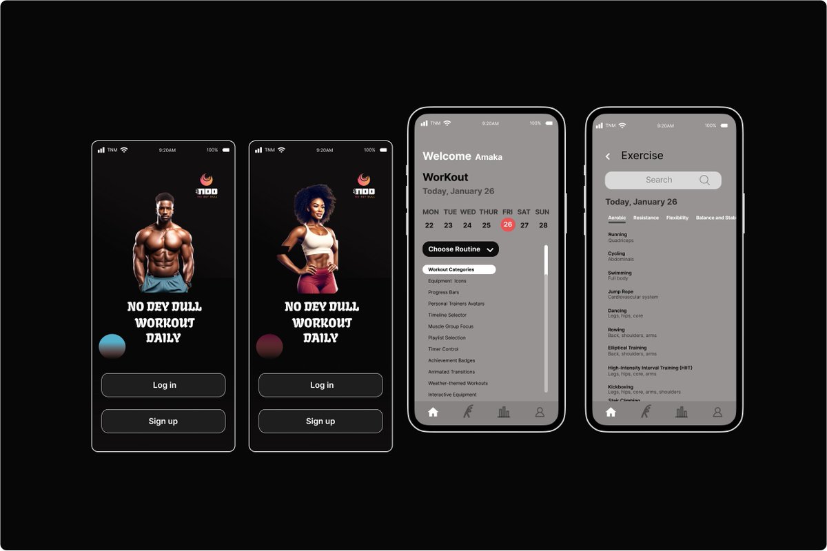 #DailyUI Day #041/100  WORKOUT TRACKER design.  Journey to 100 UI designs.