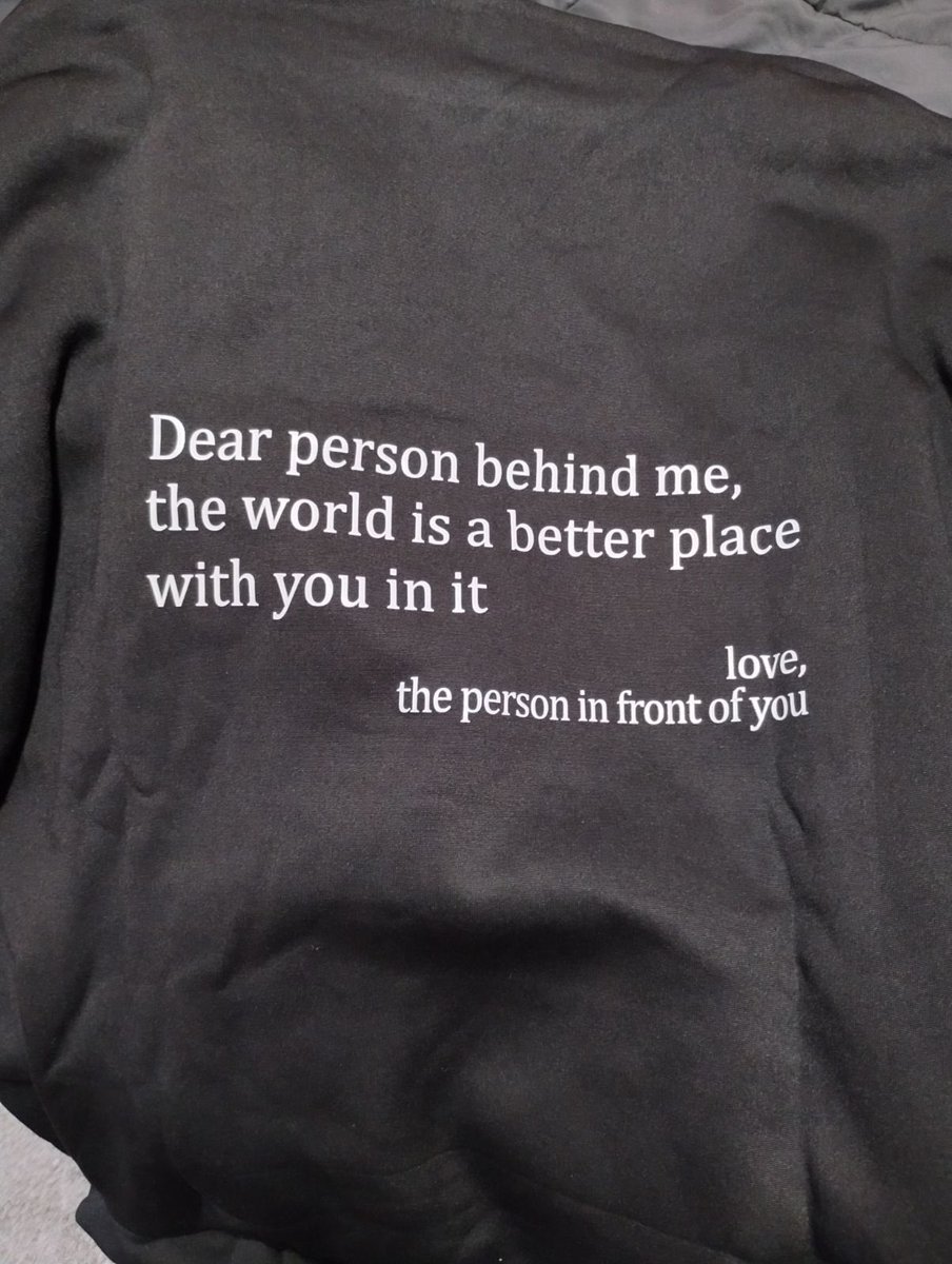 My new hoodie was a hit at NA tonight #suicideawareness #youareenough #Narcoticsanonymous #onetimetoomany #athousandtimesneverenough