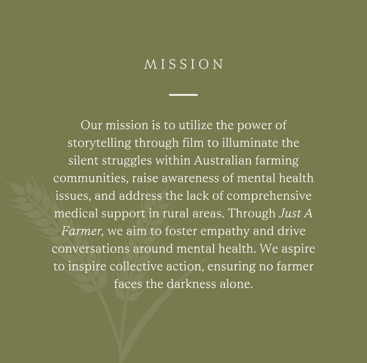 Our Mission for JUST A FARMER #justafarmer #farming #featurefilm #aussiefarmer