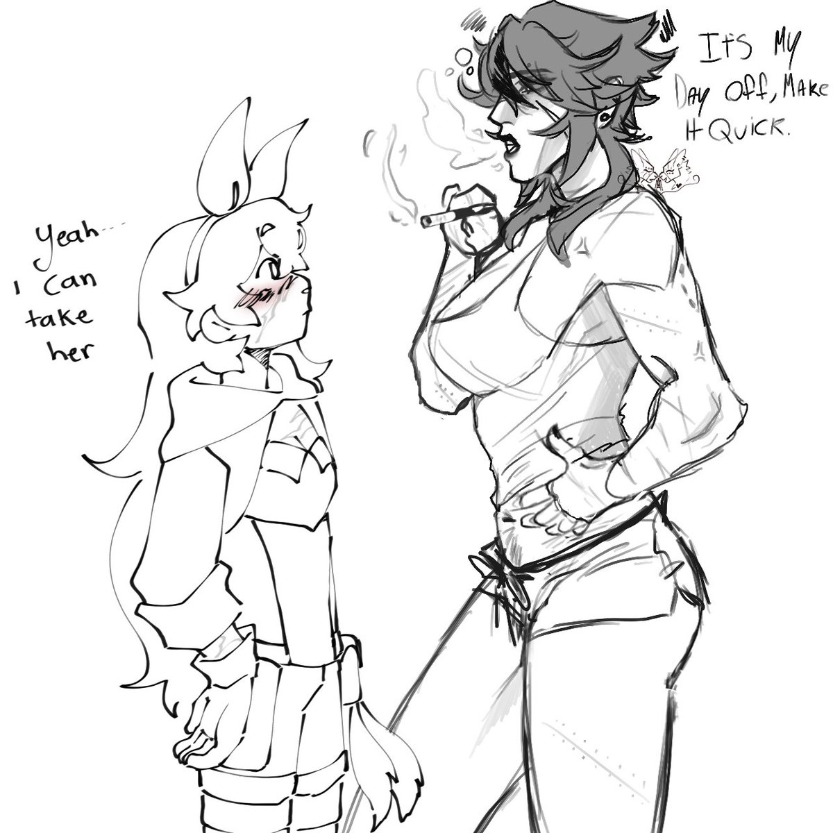 colleisflower's tweet photo. OH MY GOSH GUYS. LOOK. GAY PEOPLE!? HOMOSEXUALS!?!?!? I CANT BELIEVE IT. GAY PEOPLE IN REAL TIME!!!!!

bro look how fine rosaria is 😋 

[Collab with the smelly gay mf : @MoldyDustBunny follow them rn 😡]

___
#rosamber #rosaria #amber #GenshinImpact https://t.co/wLzMcRybEL