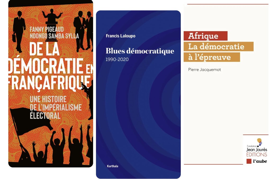 CHRIS LAVAQUERIE-KLEIN (@chrislavaquerie) on Twitter photo #Démocratie #Afrique lectures croisées : 🔹"De la démocratie en Françafrique. Une histoire de l’impérialisme électoral"
de <a href="/fpigeaud/">Fanny Pigeaud / @fpigeaud.bsky.social</a> <a href="/nssylla/">Ndongo Samba Sylla/nssylla.bsky.social</a> <a href="/Ed_LaDecouverte/">Éditions La Découverte</a> 🔹"Blues démocratique" de <a href="/FrancisLaloupo/">Francis Laloupo</a> <a href="/KarthalaEdition/">Editions Karthala</a> 🔹"La démocratie à l’épreuve" #PJacquemot <a href="/EditionsdelAube/">Éditions de l'Aube</a> #Démocratie #Afrique lectures croisées : 🔹"De la démocratie en Françafrique. Une histoire de l’impérialisme électoral"
de <a href="/fpigeaud/">Fanny Pigeaud / @fpigeaud.bsky.social</a> <a href="/nssylla/">Ndongo Samba Sylla/nssylla.bsky.social</a> <a href="/Ed_LaDecouverte/">Éditions La Découverte</a> 🔹"Blues démocratique" de <a href="/FrancisLaloupo/">Francis Laloupo</a> <a href="/KarthalaEdition/">Editions Karthala</a> 🔹"La démocratie à l’épreuve" #PJacquemot <a href="/EditionsdelAube/">Éditions de l'Aube</a>