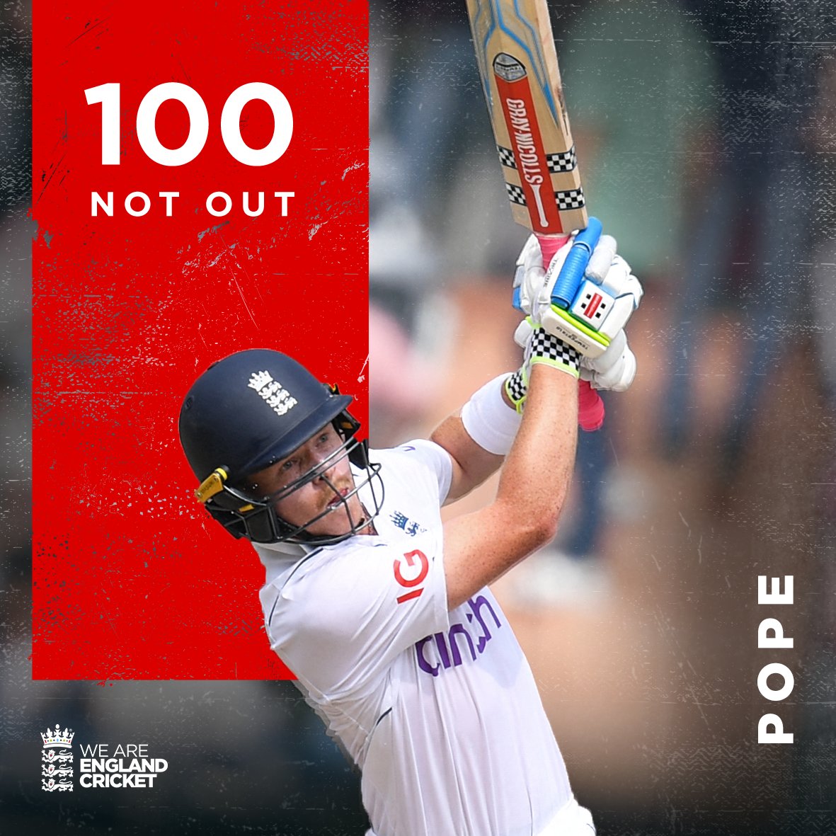YES, POPEY! 🙌 💯

A HUGE century when we needed it most! 🏏

Match Centre: ms.spr.ly/6010ivhr0

🇮🇳 #INDvENG 🏴󠁧󠁢󠁥󠁮󠁧󠁿 | <a href="/OPope32/">Ollie Pope</a>