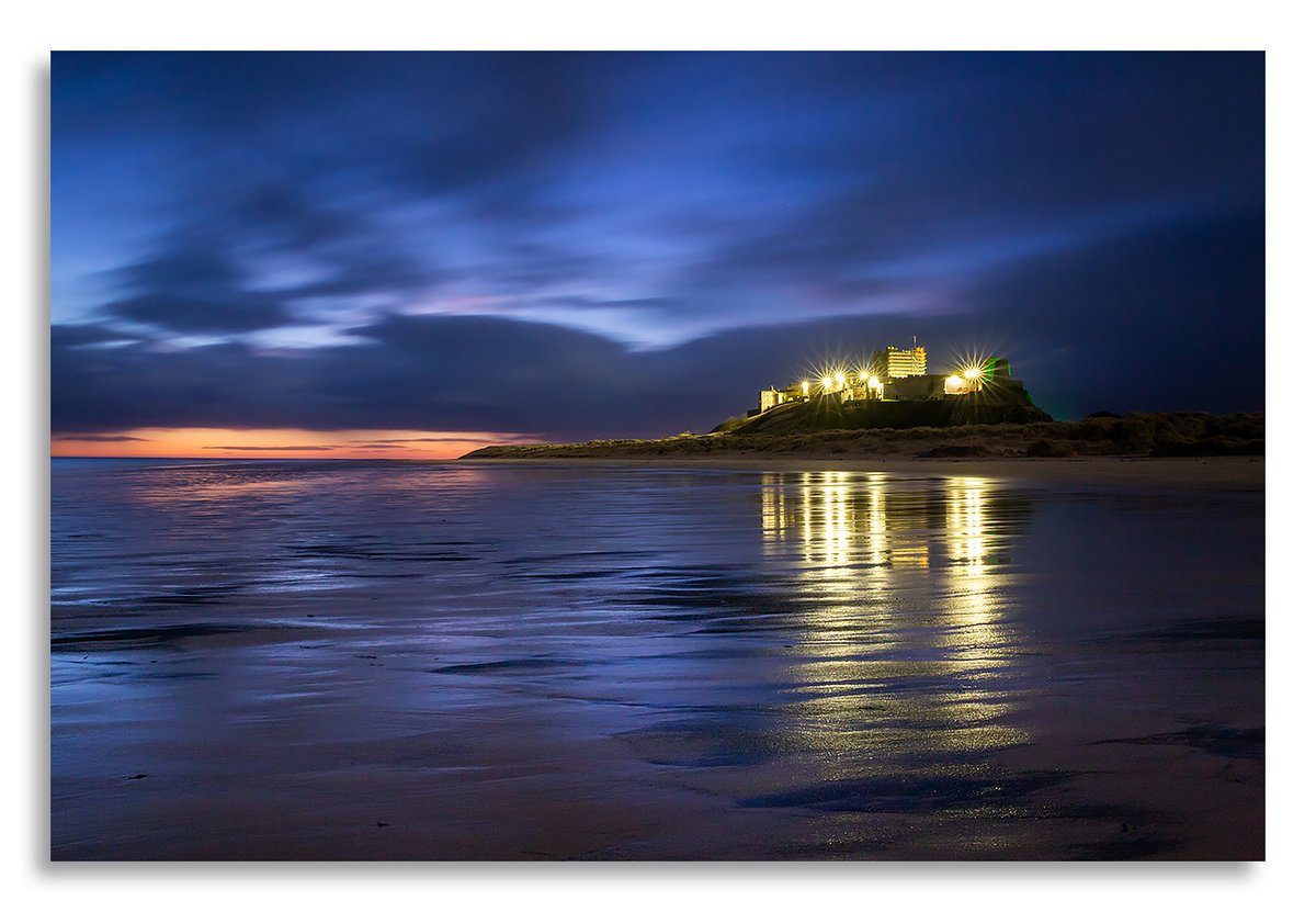 Bamburgh Castle pre-dawn this morning.