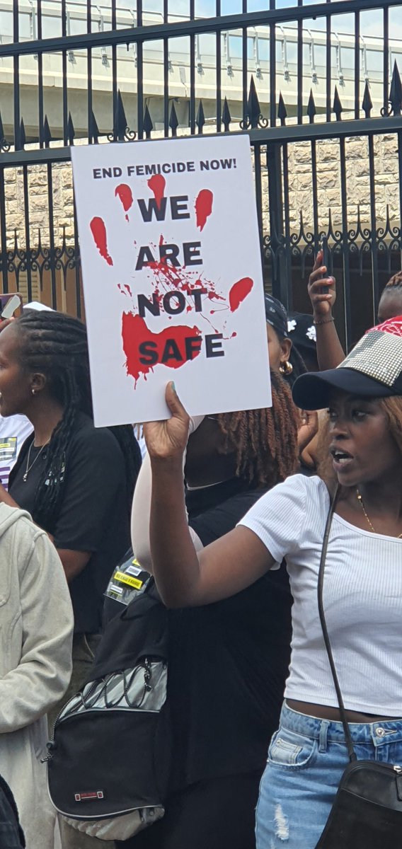Today,we march for our lives. No woman is safe until all are safe. #TotalShutDownKE #EndFemicideKE #WeAreNotSafe