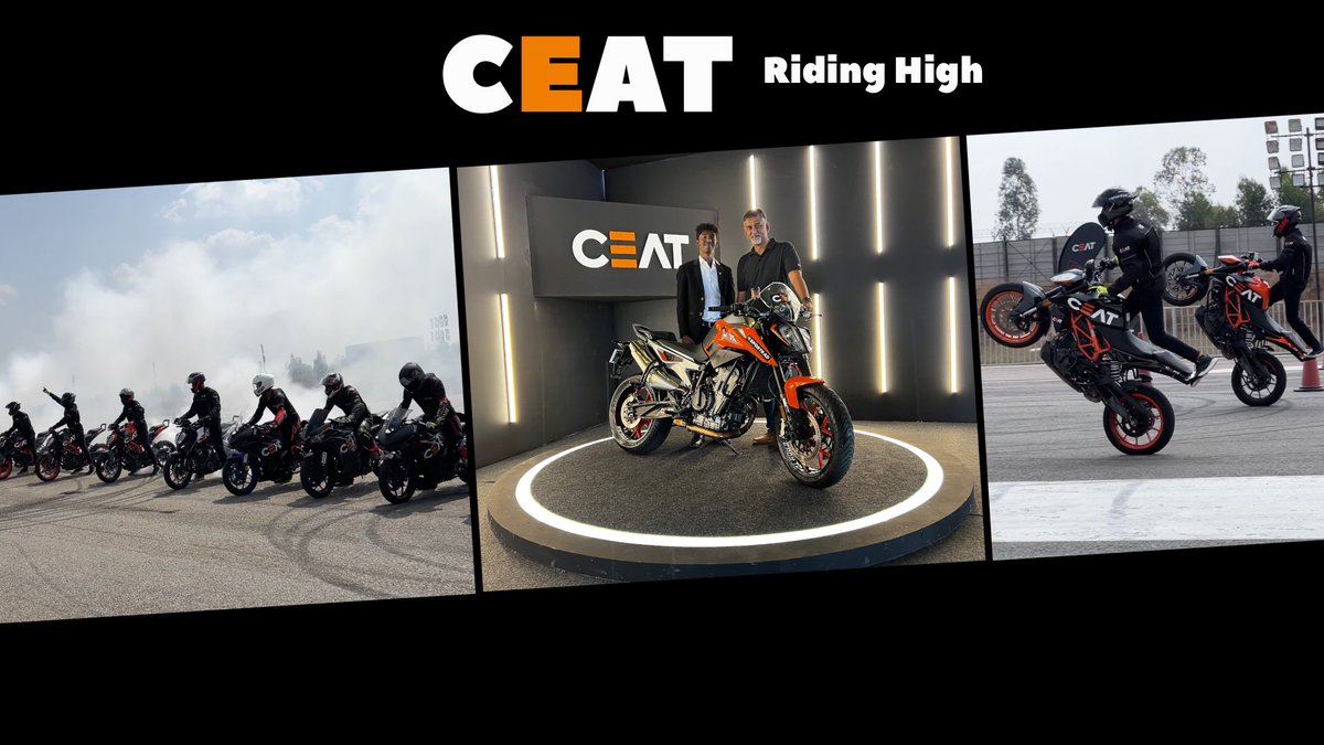 Rachna_Tyagi's tweet photo. Watch #CEAT’s new steel radial #motorcycle #tyres from their #Sportrad and #Crossrad platforms being unveiled. Also, catch Lakshmi Narayanan B, Geoffrey Emmanuel, and Jebaraj Emmanuel talk about tyres and #racing by clicking on the link below:
https://t.co/Q4VMeWZzbO https://t.co/zeOIatxUHX