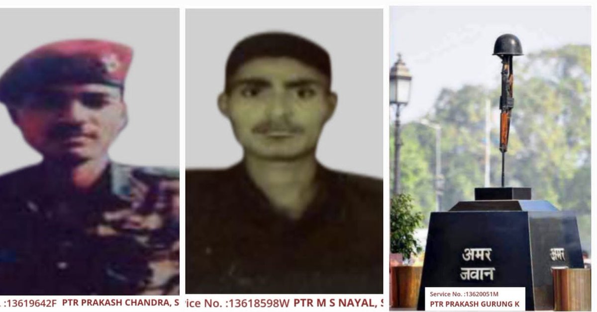 Paying tributes to 1.PTR Parkash Chand S.C awardee 2.PTR Manhim Singh Nayal S.C awardee 3.PTR Parkash Gurang , all from #3PARA on their Balidan diwas today..They gave their supreme sacrifice in fighting with militants on this day in Kashmir valley