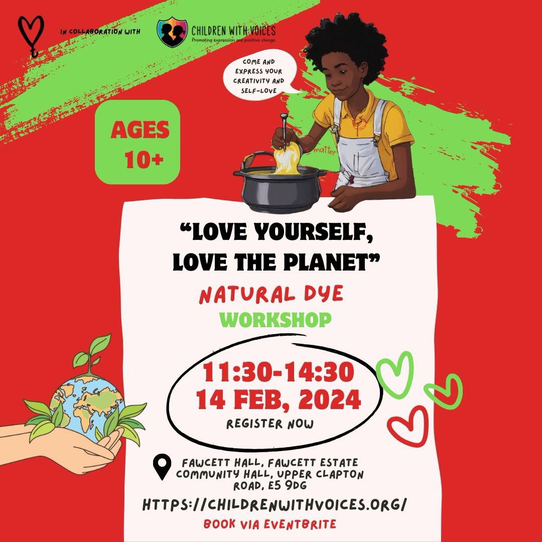 🌍✨Half-term Workshop Alert!
Join us for the "Love Yourself, Love the Planet" workshop on Valentine's Day, Feb 13th, 14th &amp; 24th 2024! Dive into the connection between self-love and environmental consciousness with facilitator Natasha Mays! 
💙Reserve for just £2