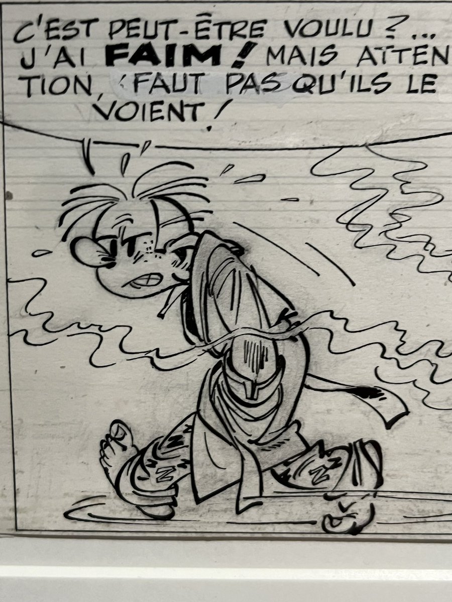Un des plaisirs de l’exposition "Croquez", qui explore les liens entre gastronomie et BD, à la <a href="/CiteBd/">citebd</a> d’Angoulême : pouvoir contempler de près les originaux de "QRN sur Bretzelburg" de Franquin (thread)
