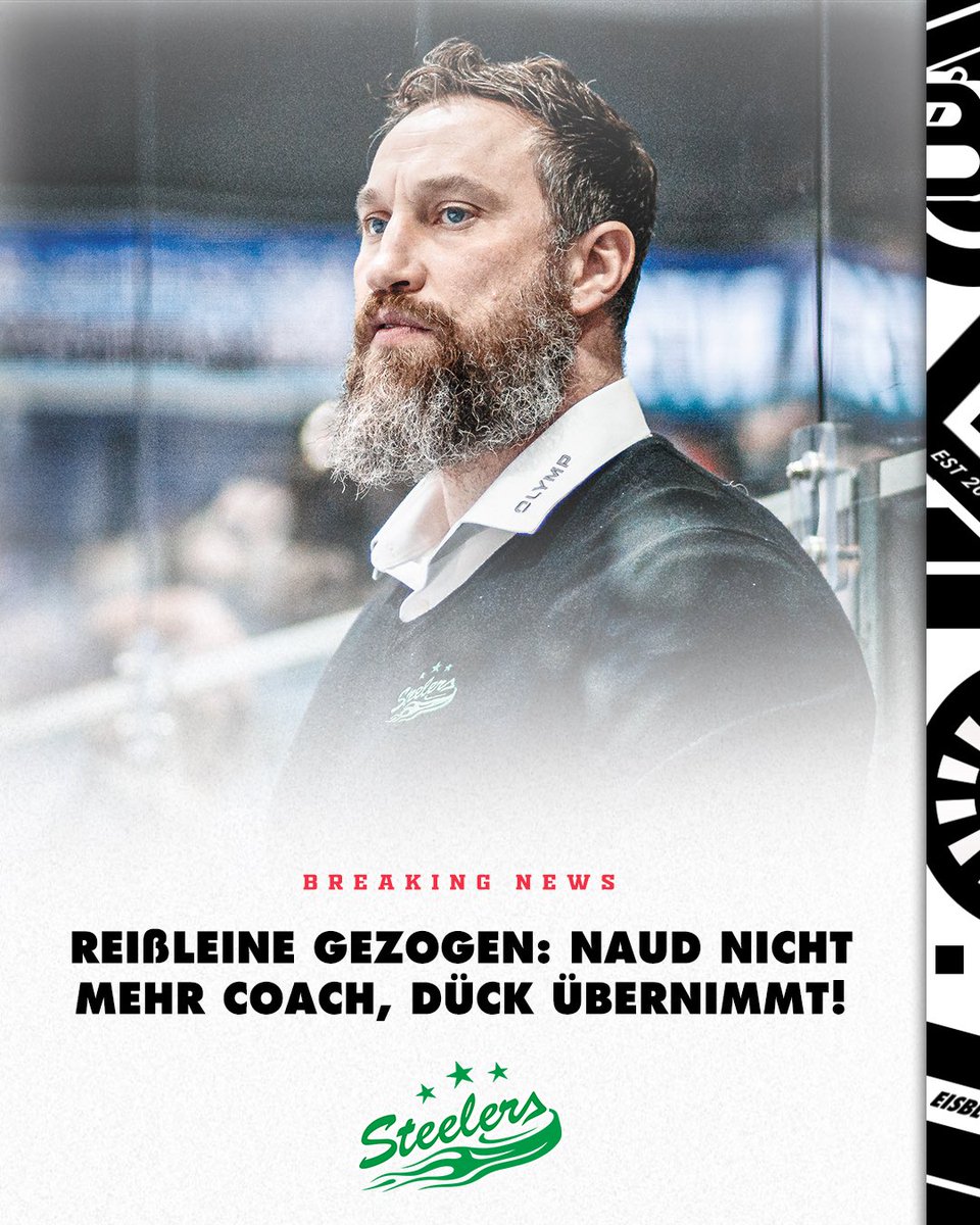 Trainerwechsel beim Letzten! 🚨

„Ab sofort wird Alexander Dück die Verantwortung hinter der Bande tragen. Seit Mitte Oktober ist er Teil der Steelers und war zuletzt als Assistenztrainer tätig.“

#EisblogNews 🧊
-
📸 <a href="/JMDPhoto89/">JMD Photographie</a>