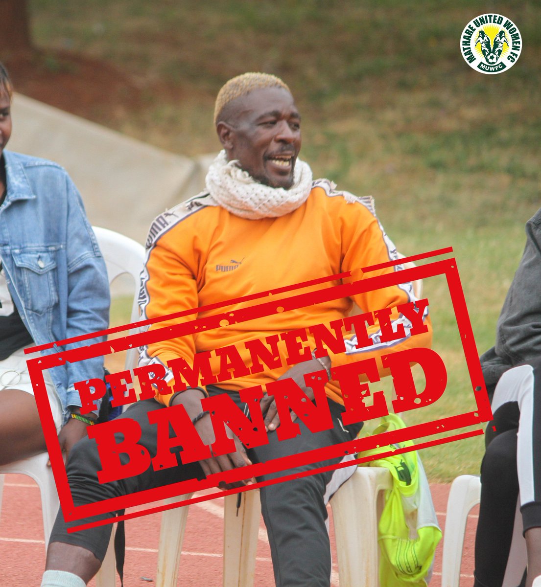 BANNED After video footage emerged yesterday of one of our fans, Ronaldo, insulting and giving irresponsible remarks that promote violence against women, we have decided as a team to permanently ban him from attending our matches, coming to our premises,