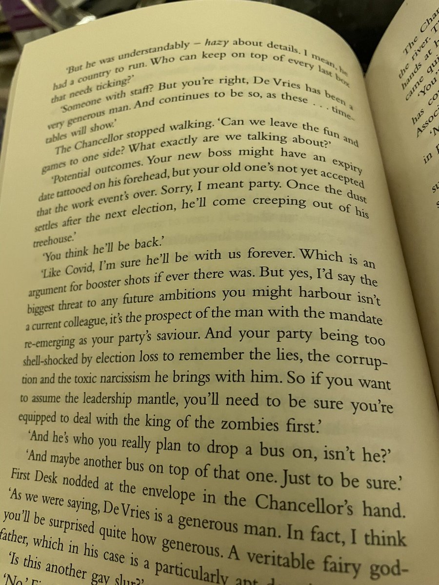 GelfoVictor's tweet photo. @ArnoldCassola This page from ‘The Secret Hours’ by Mick Herron seems to be written with him in mind! https://t.co/cNOtnhQJjx