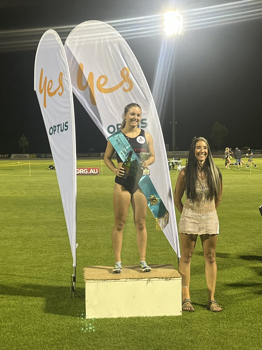 VicAthLeague's tweet photo. RESULTS: 300m women’s final, won by Zoe Glassborow #WangarattaGift https://t.co/fRgwpuiGas