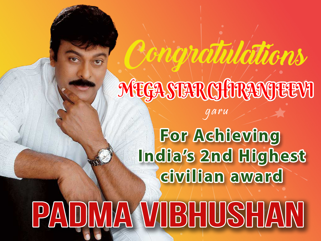 Heartiest congratulations to Mega Star Chiranjeevi Garu on being honored with the prestigious Padma Vibhushan award! 🌟 Your contributions to the world of cinema and your impact on the industry are truly commendable. Thank you for inspiring generations with your talent.