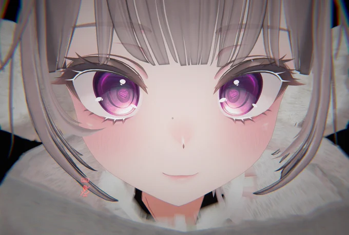 ドアップで見つめてくるショコさんの可愛さたるや。キュルルンおメメキャワたん