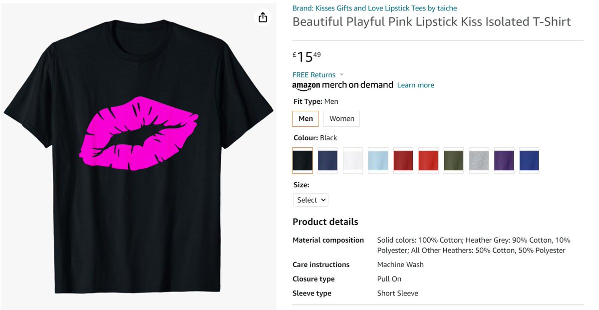 Beautiful Playful Pink Lipstick Kiss Isolated #TShirt : Amazon.co.uk: Fashion #taiche #lipstickkisses #lipstick #lipstickkiss #kissmarks #kissmark #lipsticklove #lipstickstains #redlips #lipstickmark #lipstickmarks #smooches amazon.co.uk/dp/B09P8DMC1F?…