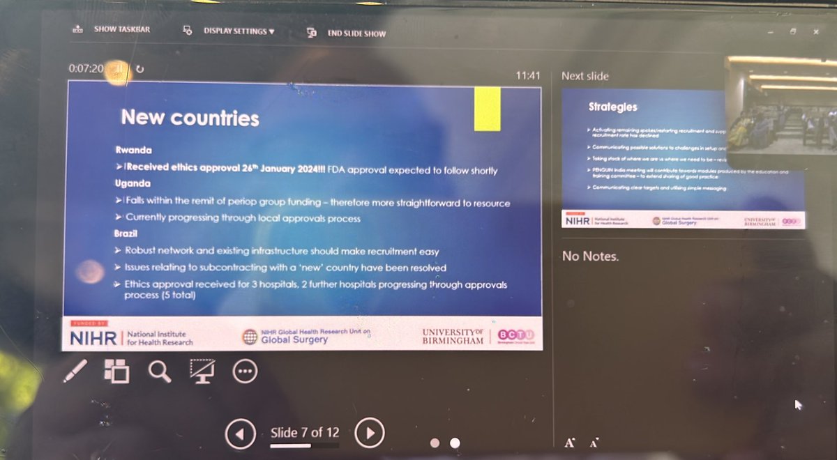 @TMCKolkata @aiims_jodhpur @TataMemorial @DRCHRISTINAGEO1 @sonia @Atul_Suroy @PenguinRct @NIHR_GSU @Som @aiimsrishi @kmc_manipal @HubRwanda presenting on there plans on @PenguinRct !! Congratulations team Rwanda 🇷🇼 @Fostino21 on starting @PenguinRct