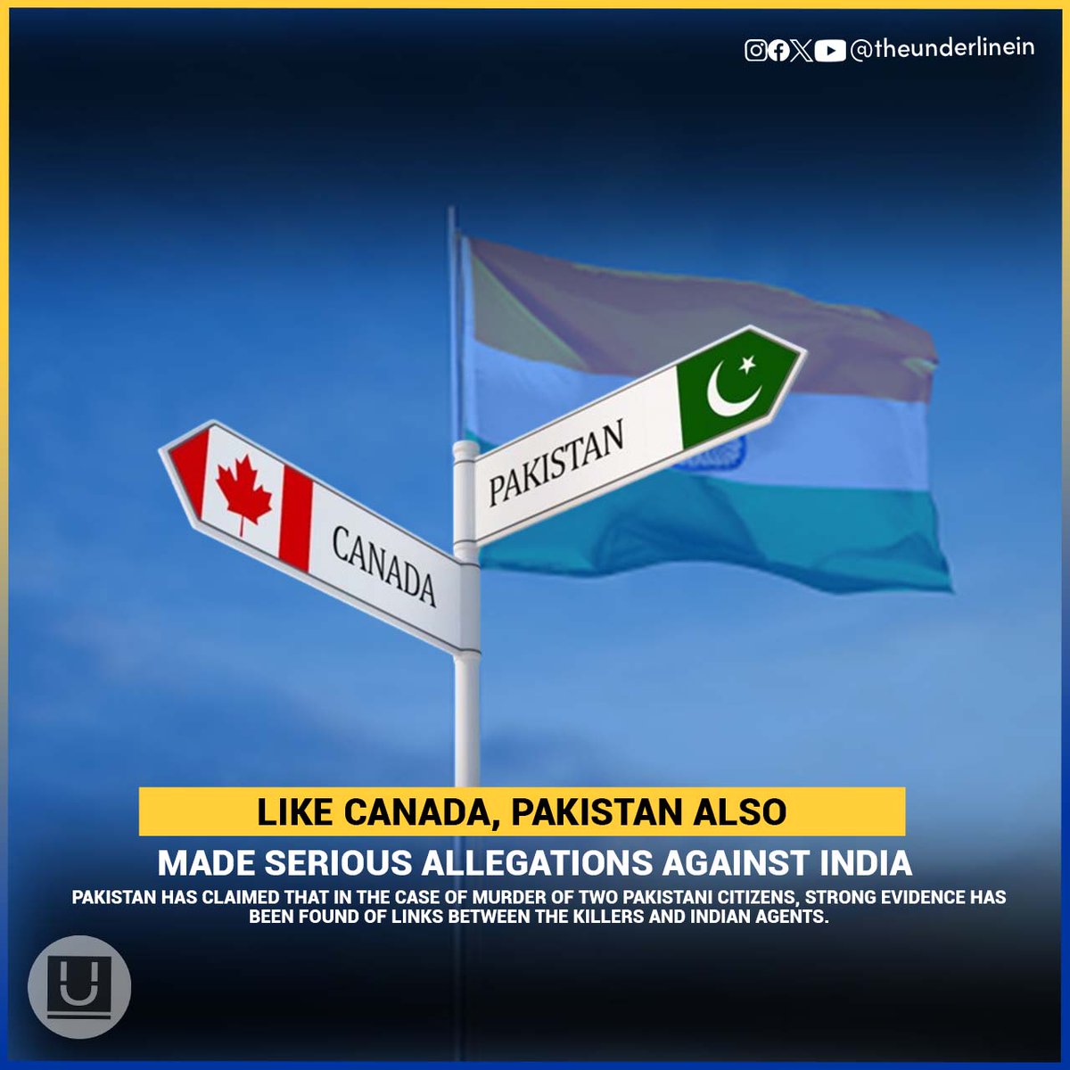 Like Canada, Pakistan also made serious allegations against India

#Canada #Pakistan #PakistanArmy #CanadaIndia #indiaPakistan #Khalistan #JustinTrudeau 

Pakistan has claimed that in the case of murder of two Pakistani citizens, strong evidence has been found of links between