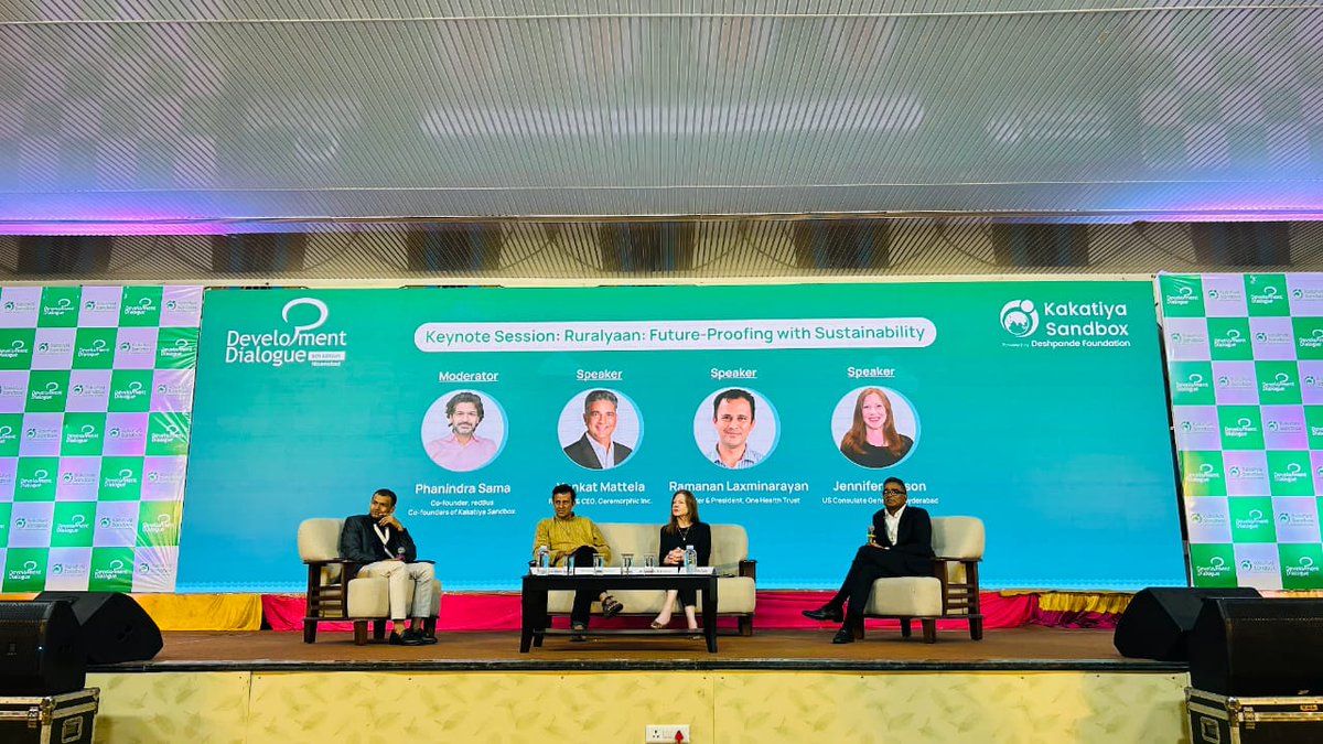 KakatiyaSandbox's tweet image. Highlights from an Exceptional Panel Discussion of Keynote on Ruralyaan: Futur-Proofing with Sustainability!

#dd #developmentdialogue #sustainability #Ruralyaan #Nizamabad #kakatiyasandbox