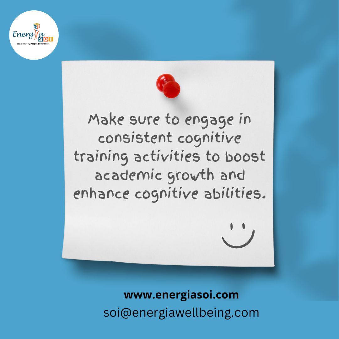 EnergiaSOI's tweet image. Energia SOI cognitive training activities will guide the child from I CAN'T TO I CAN
#learningerosion #solvefortomorrow #individualizedlearning #consistenteffort #consistencymatters
#enrichcognition #engagementboost
#academicgoals #energiasoi