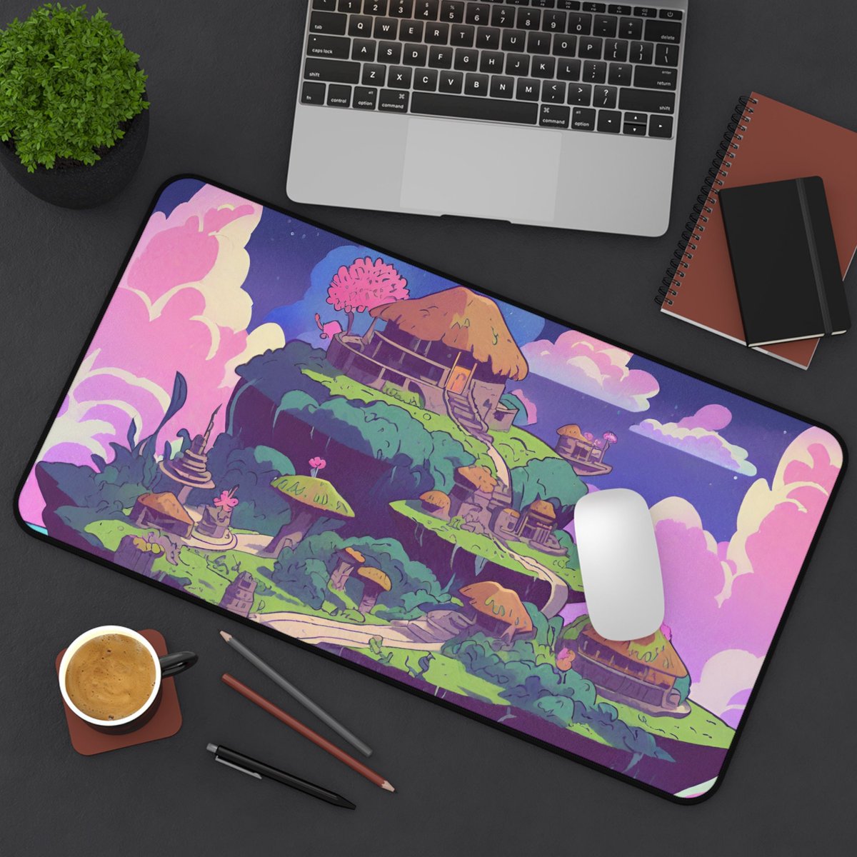 Excited to share the latest addition to my #etsy shop: Mushroom Village / MTG mat / Mouse pad / Game master play mat / Adventure / Campaign / Quest / Gaming Whimsical Desk Mat etsy.me/48NfkY8 #renjirokudesigns