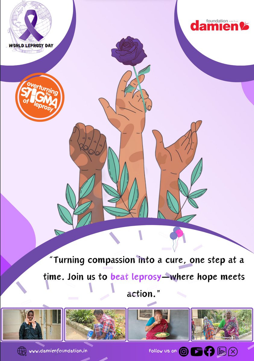 DamienIndia's tweet photo. The theme for World Leprosy Day 2024 is “Beat Leprosy”. 

#worldleprosyday2024 #leprosyday #leprosyawareness #beatleprosy #DamienFoundation https://t.co/upyehB2Yf7