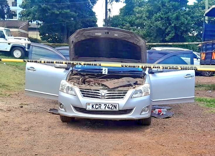 DCI_Kenya's tweet photo. VEHICLE USED IN SNIPER'S HOMICIDE RECOVERED AT KITHOKA, MERU

The DCI Homicide detectives yesterday recovered the vehicle that was used to abduct the late Daniel Muthiani Benard alias Sniper and later dispose his body at Mutonga  River in Chiakariga area of Tharaka Nithi on December 2, 2023.

The identification and subsequent recovery of the vehicle, a silver Toyota Premio registration number KCR 742N followed thorough forensic analysis of crucial leads, which  pointed to a residential place at Canopy area of Kithoka, Meru county.

In the latest establishments, the investigating team has identified Vincent Mureithi Kirimi alias Supuu as the driver who hired the vehicle on the date of abduction and gruesome murder of Sniper, ferrying other three occupants including Brian Mwenda, Christus Manyara Kiambi and Boniface Kithinji Njihia alias DJ Kaboom.

Further investigations are ongoing with the Homicide team working expeditiously on the case.