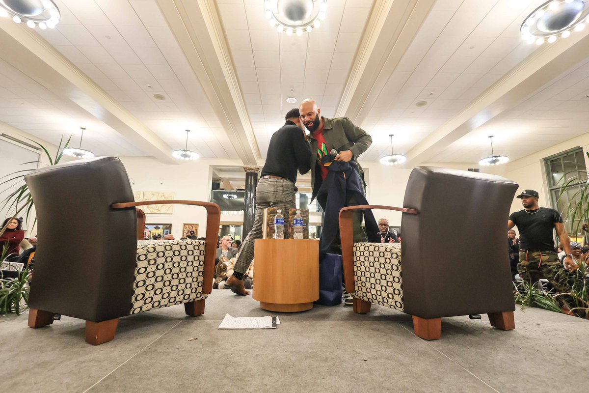 American rapper, actor, and activist COMMON participated in thought-provoking conversations as part of the And Then We Rise Series on Friday, January 26, 2024, at the Wilmington Public Library. 📸 @monsterphotoiso