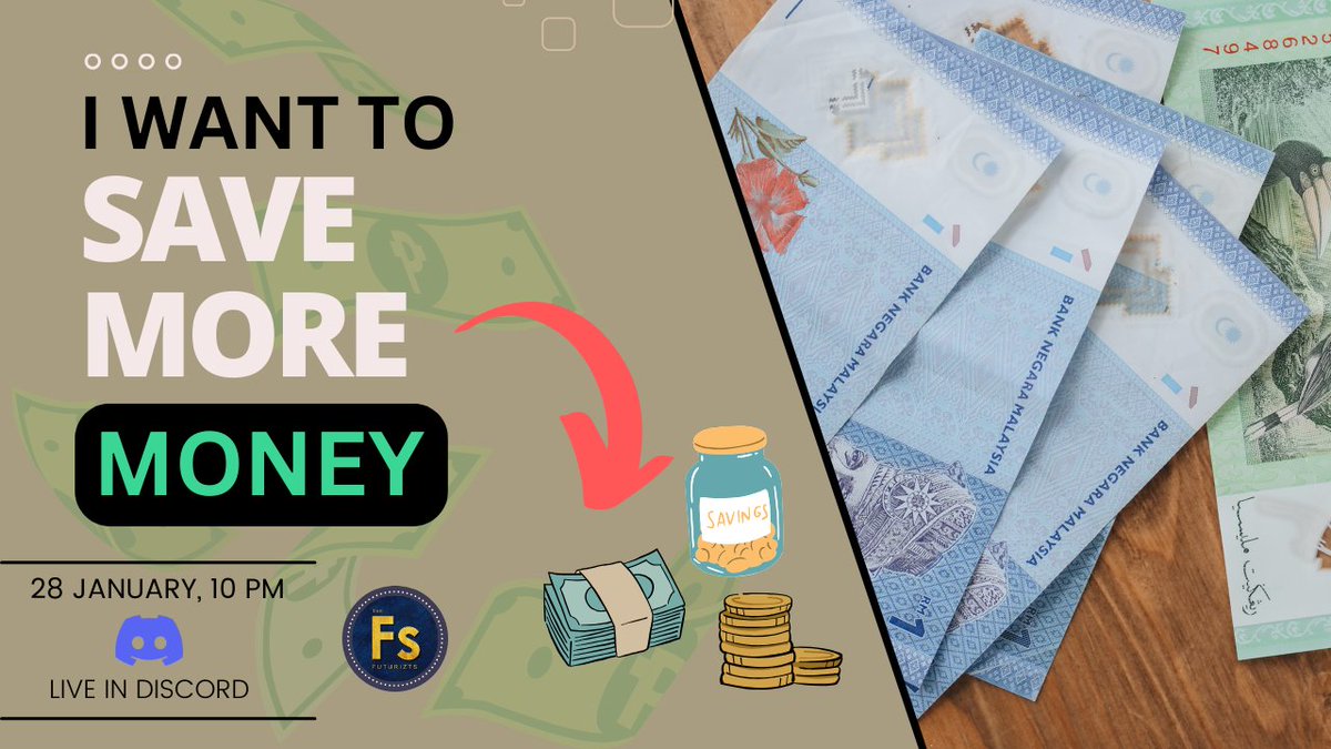 TheFuturizts's tweet photo. “I’m struggling to build an emergency fund.”

“I want to save RM10,000 for a downpayment, but I don’t know how to start.”

Money has been a tough issue for many, especially when it comes to saving and investing.

This Sunday, we’ll discuss how to build to healthy saving habits, the wealth gap in Malaysia, and the ringgit’s YTD performance.

Don’t miss the live session:
https://t.co/PWFK8AQqrk