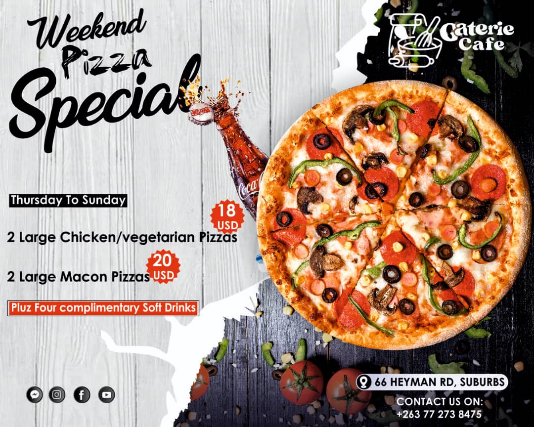 Our weekend promo is back!!!!!!!!!

⏰Weekend operating times are 0800 to 2030
☎️0772738475
📍66 Heyman Rd, Suburbs

#gateriediaries