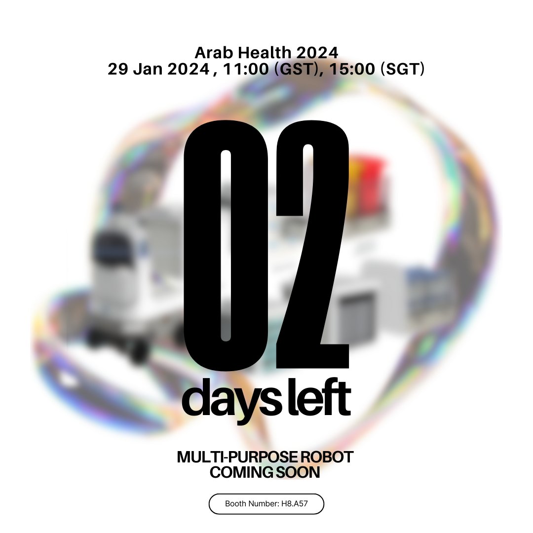 OTSAWDigital's tweet photo. From crafting diverse robots for various sectors, we've distilled our expertise into one Multi-Purpose Robot.

Unveiling on 29th January 2024, 11:00 GST, 15:00 SGT at Arab Health 2024 and on our website. Catch the premier on our Youtube channel. https://t.co/WOOe8mTzSE