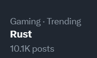 Congrats <a href="/Alistair_McF/">Alistair McFarlane</a> &amp; <a href="/ErrnieGerrn/">Errn 🐸🍄</a>, you guys made the Content Creators cry so much today that they got Rust trending.