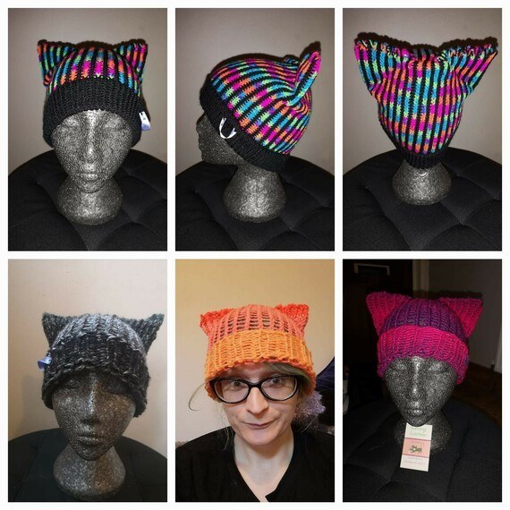 These cute cat ear hats will keep you cosy on cold days and are made to order by Raving Loomie in your choice of colour/s and size 🐱 Great fun and a conversation starter for sure!

Find these in their #ConsciousCrafties shop here consciouscrafties.com/handmade-gifts…

#SBS #SBSWinners #Hats
