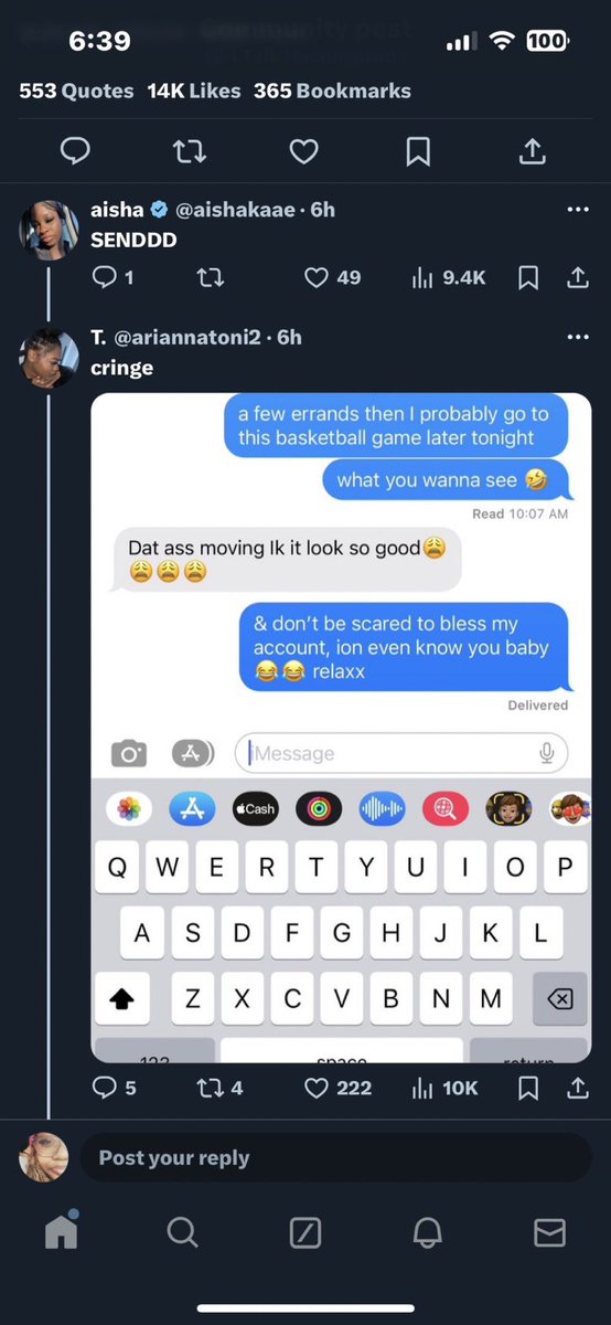 OnlyViews1's tweet photo. @DeneCymone they fighting in the comments whole time the original girl texted that nigga and asking he what he wanted to see https://t.co/DGwyk24vxZ