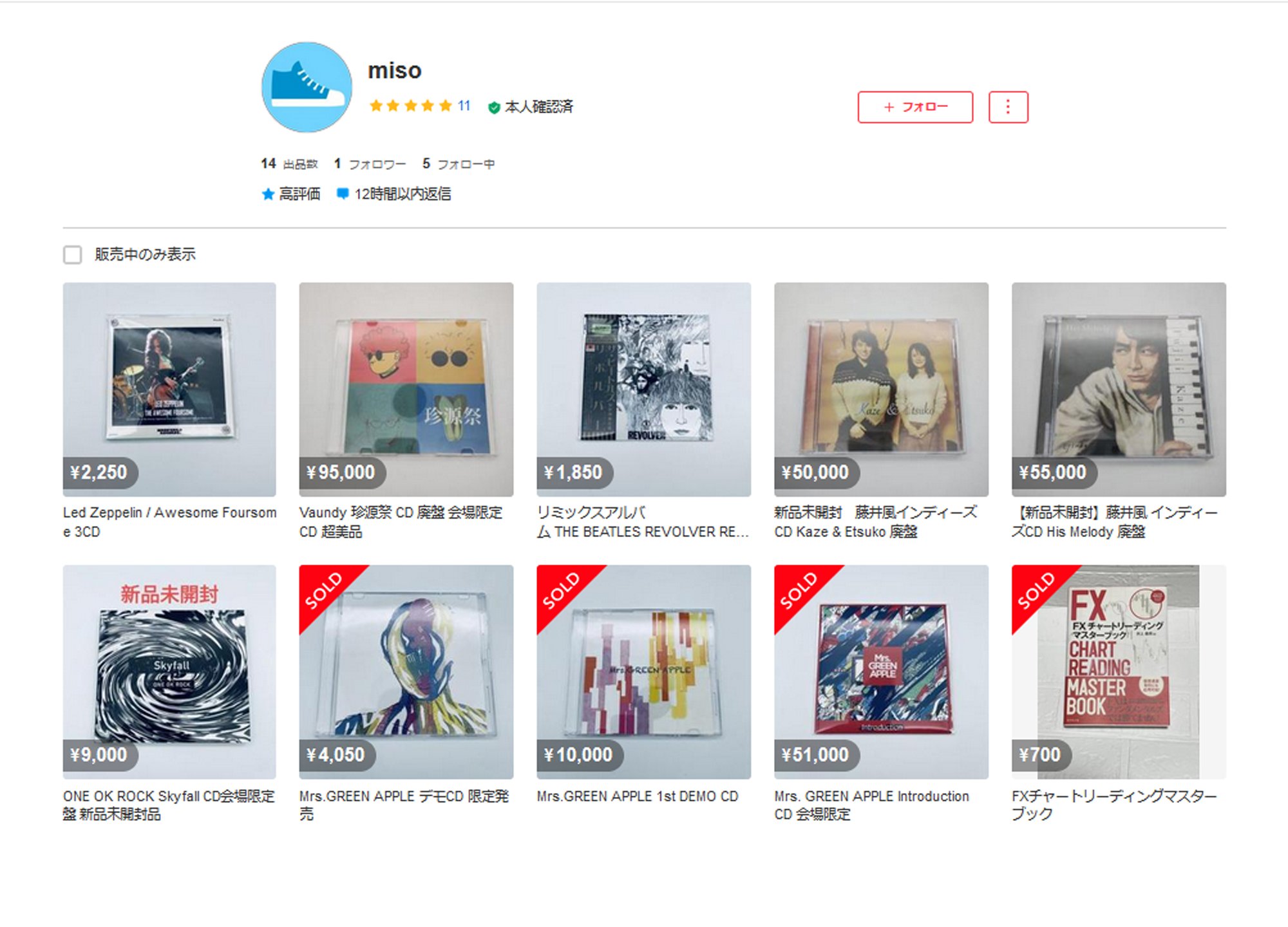 藤井風 インディーズCD『Kaze & Etsuko』新品・未開封