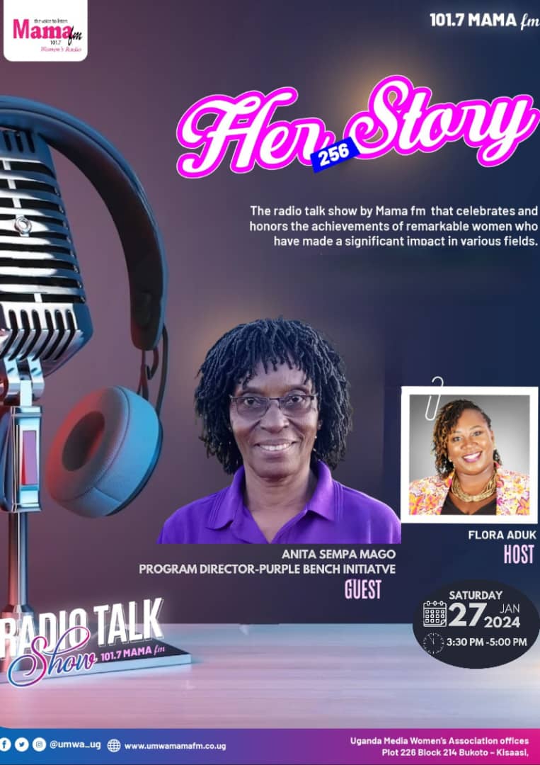 Join Anita Sempa Mago, the Program Director of the Purple Bench Initiative on HERSTORY256 101.7 MAMA FM, as she shares her exciting journey. 
@f_aduk @mama_fm1017