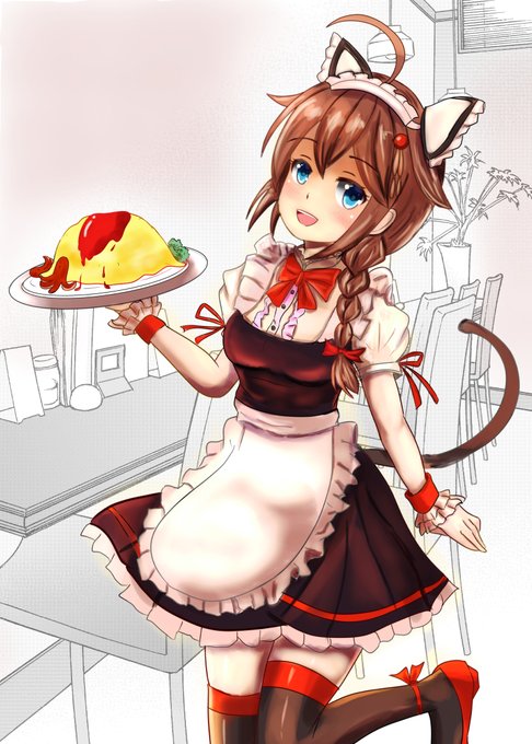 「brown hair omurice」 illustration images(Latest)
