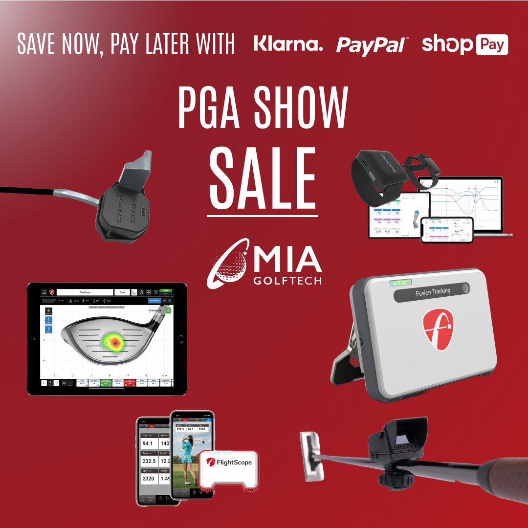 MIAGolfTech's tweet image. Don't miss out on our PGA Show Sale!

From #FlightScope to #Capto, there are huge savings to be had! Save through the link below.

miasportstechnology.com/collections/gi…