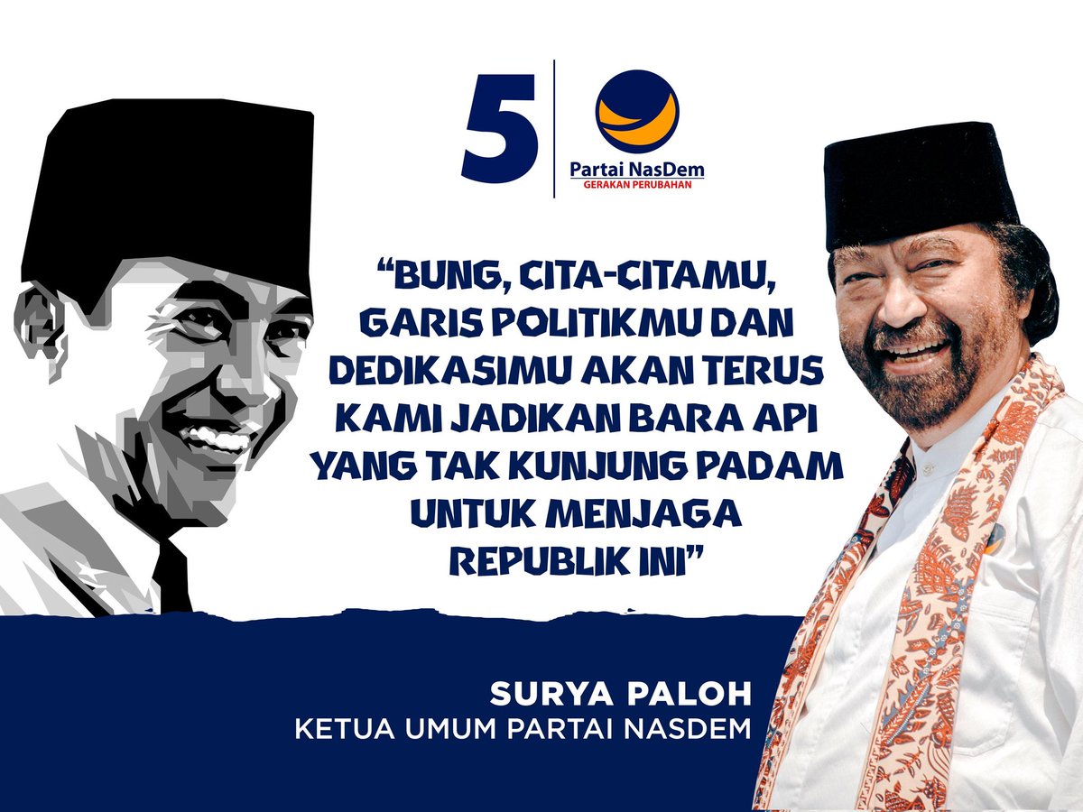 NasDem's tweet photo. Ketua Umum (Ketum) Partai NasDem Surya Paloh saat mengunjungi Tugu Soekarno di Palangkaraya, Kalimantan Tengah (Kalteng). 

Partai NasDem berkomiten terus menjalankan cita-cita pendiri bangsa. Serta bertekad mengawal demokrasi di Indonesia. 

𝐈𝐭'𝐬 𝐓𝐢𝐦𝐞 𝐑𝐞𝐬𝐭𝐨𝐫𝐚𝐬𝐢 𝐈𝐧𝐝𝐨𝐧𝐞𝐬𝐢𝐚 🇮🇩

#ItsTime #PartaiNasDem #RestorasiIndonesia  #GerakanPerubahan