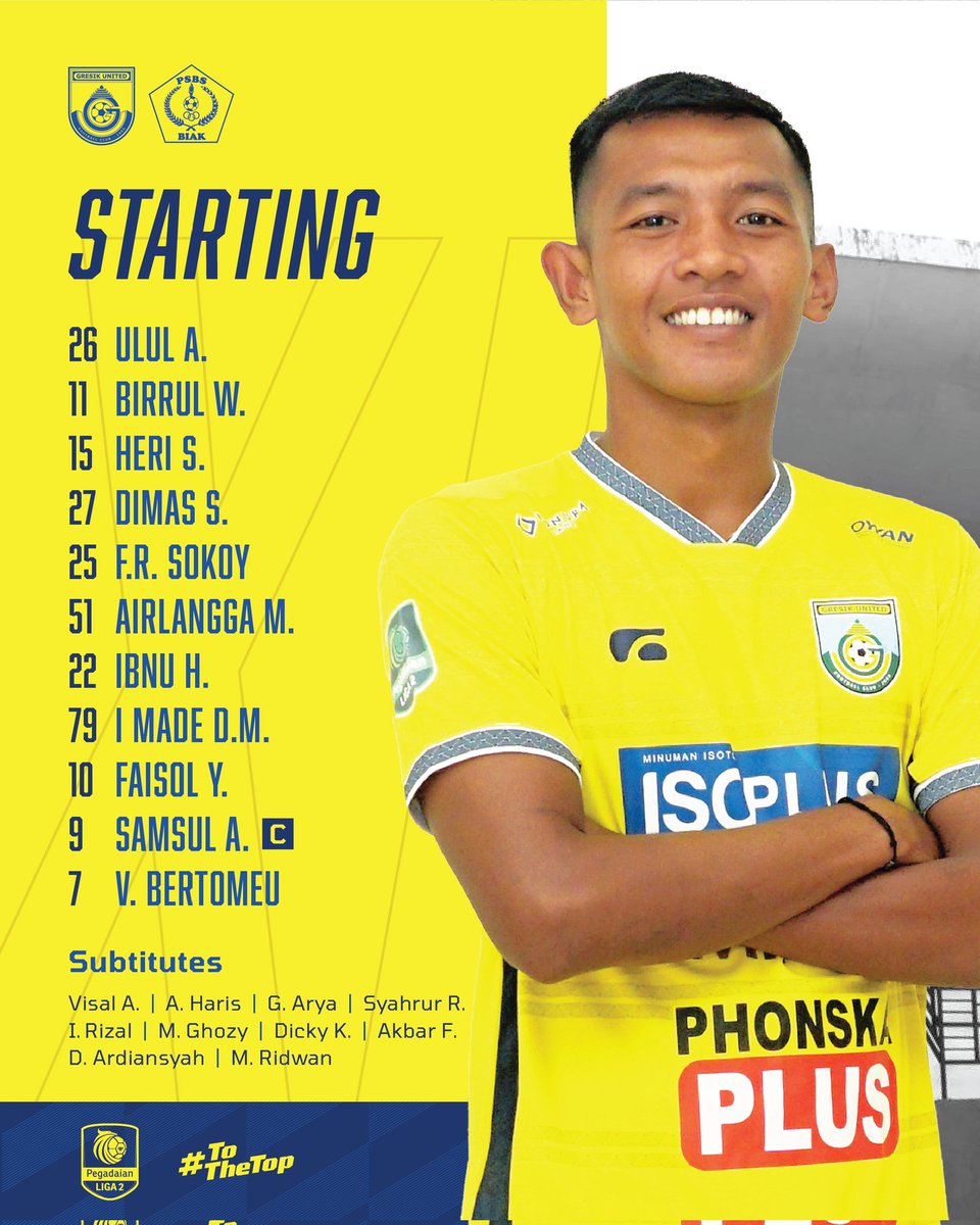 gresikutdFC's tweet photo. ๐ฆ๐๐ฎ๐ฟ๐๐ถ๐ป๐ด ๐ซ๐ vs @PSBSBiakNumfor
#GresikUnited #LaskarJokoSamudro #ToTheTop #Liga2 #12Besar #GroupZ #GRSBIK #GUPSBS #GresikUnitedDay https://t.co/U39YsLbxJo