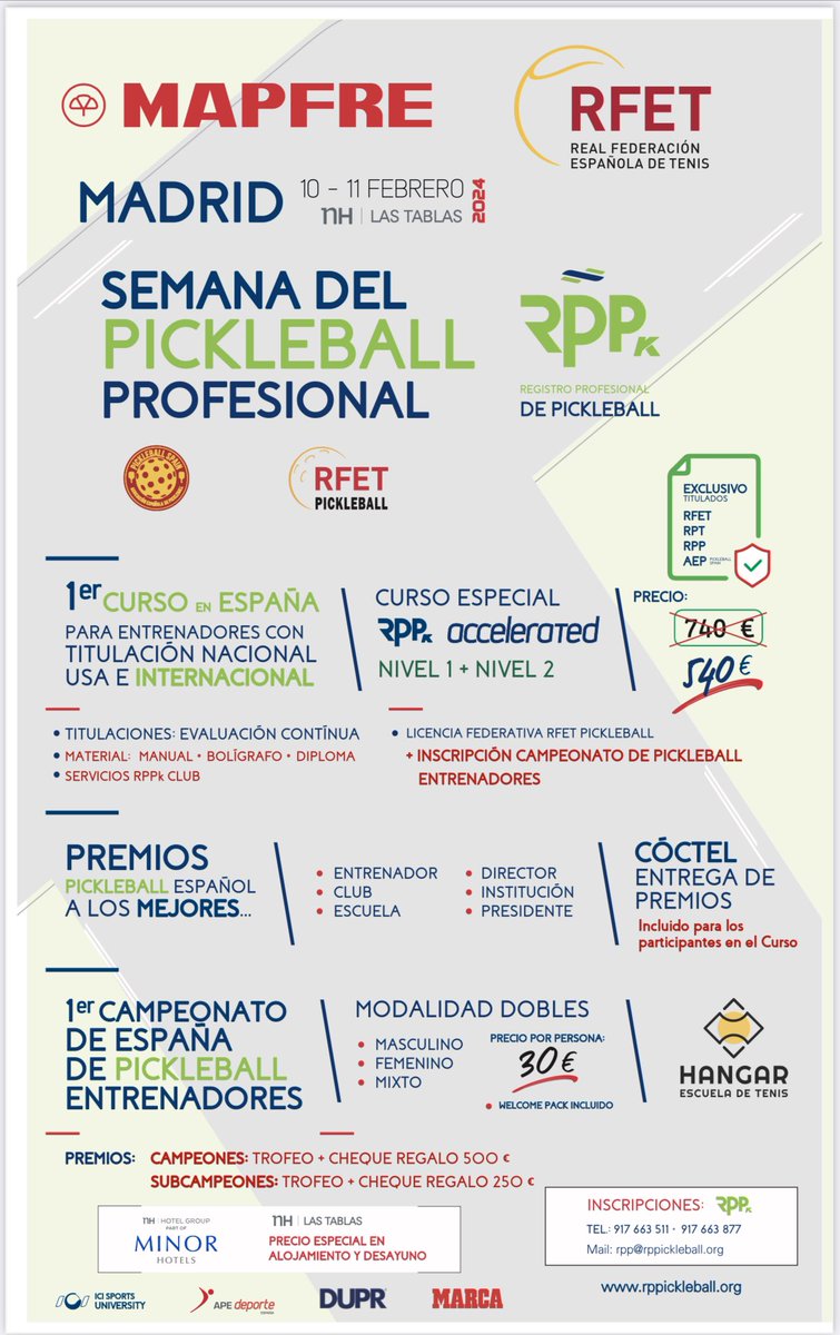 RPTenis (@rptenis) on Twitter photo Semana del Pickleball Profesional <a href="/rppickleball/">@rppickleball</a>
📌 1er Curso Internacional con titulaciones: España, Europa, USA e Internacional para Entrenadores titulados por <a href="/RFETenis/">Tenis España</a> <a href="/rptenis/">RPTenis</a> <a href="/rppadel/">rppadel</a> <a href="/PickleballSpain/">Pickleball Spain</a>
mailchi.mp/9fdfc01649a1/8… Semana del Pickleball Profesional <a href="/rppickleball/">@rppickleball</a>
📌 1er Curso Internacional con titulaciones: España, Europa, USA e Internacional para Entrenadores titulados por <a href="/RFETenis/">Tenis España</a> <a href="/rptenis/">RPTenis</a> <a href="/rppadel/">rppadel</a> <a href="/PickleballSpain/">Pickleball Spain</a>
mailchi.mp/9fdfc01649a1/8…