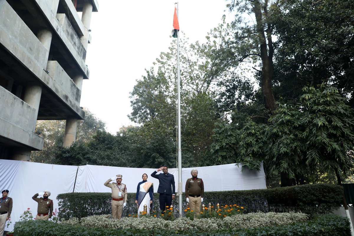 On the 75th Republic Day, Mayor Sh. Anup Gupta and MC Commissioner Ms. Anindita Mitra hosted a majestic Republic Day celebration, uniting officials and employees, and honoring MC staff and citizens for making a difference in the society