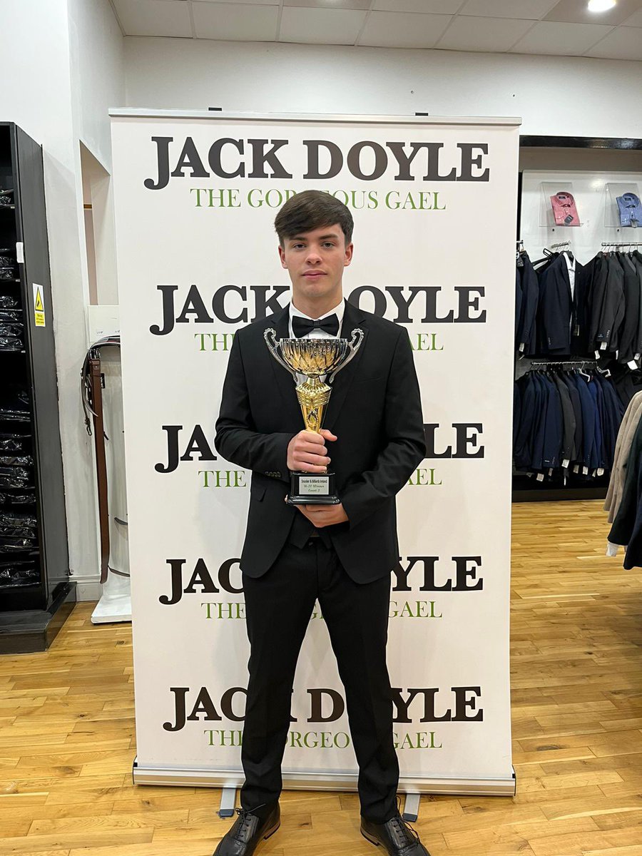Delighted to suit up Leone Crowley, 3-time Irish U21 snooker champion and holder of 10 Irish national titles. Representing Ireland in the World Championships in Albania in the award-winning Jack Doyle suit brand. 🎱🇮🇪 #SnookerChampion #JackDoyle #WorldChampionships